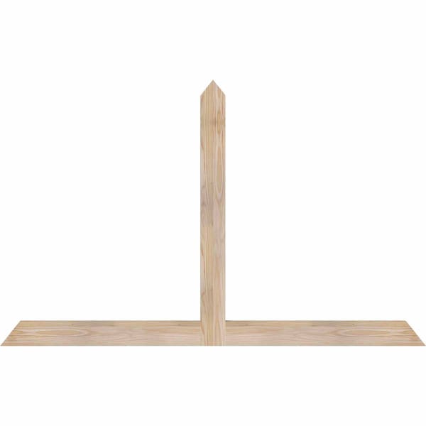 Ekena Millwork Portland Smooth Timber Gable Bracket, Douglas Fir, 60"W x 38"H x 1 1/2"D x 3 1/2"F, 15/12 Pitch GBW060X38X0204POR00SDF - main